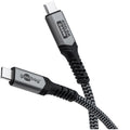 GOOBAY USB-C na USB-C 240W USB4 40Gbit/s 1m črn/siv napajalni podatkovni kabel