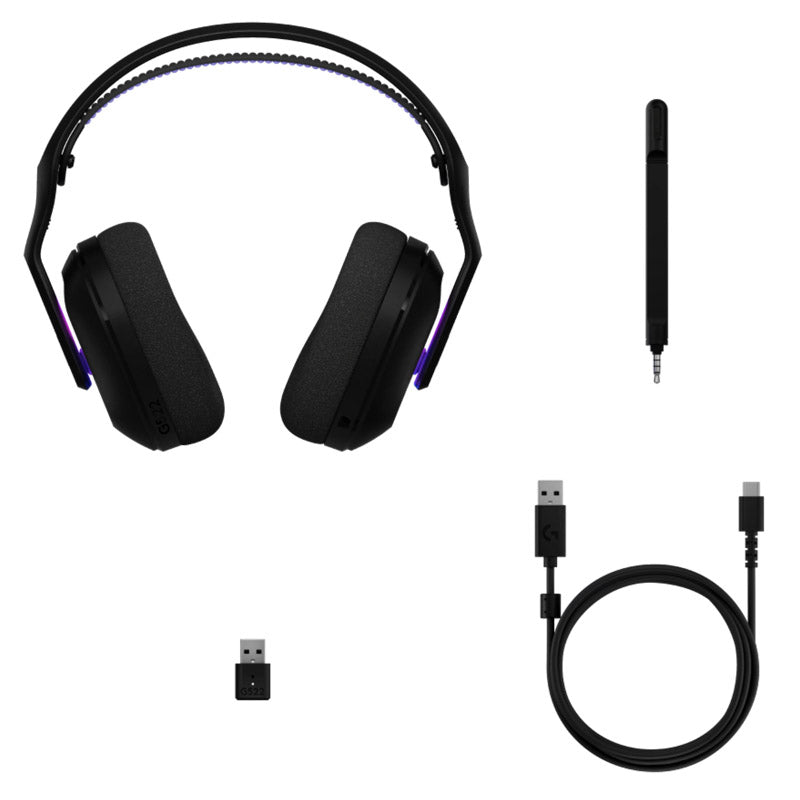 LOGITECH G522 Wireless LightSpeed Gaming RGB z mikrofonom črne slušalke