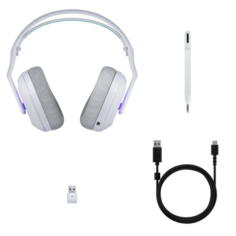 LOGITECH G522 Wireless LightSpeed Gaming RGB z mikrofonom bele slušalke