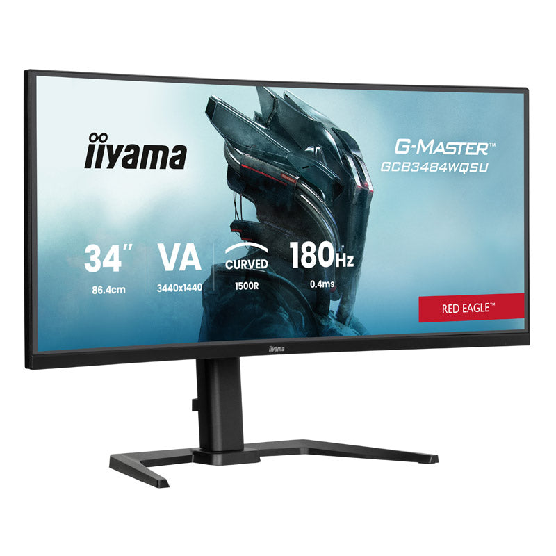 IIYAMA Red Eagle G-master GCB3484WQSU-B1 86,4cm (34") UWQHD VA 180Hz DP/HDMI FreeSync zvočniki ukrivljen gaming monitor