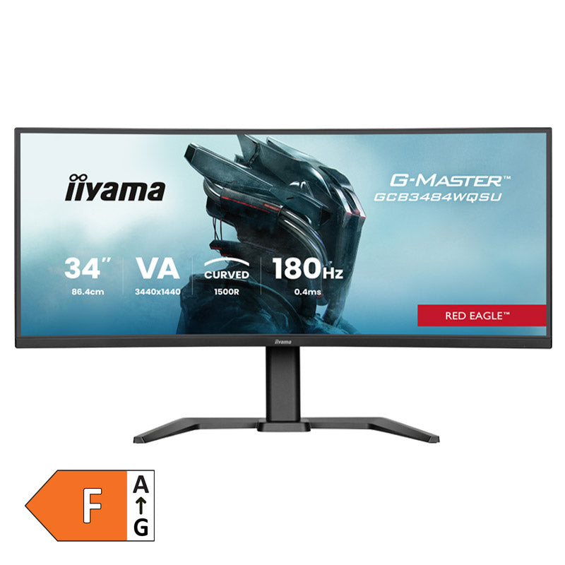 IIYAMA Red Eagle G-master GCB3484WQSU-B1 86,4cm (34") UWQHD VA 180Hz DP/HDMI FreeSync zvočniki ukrivljen gaming monitor