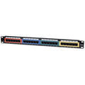 INTELLINET 24-Port, UTP, 1U Cat5e barvno kodirani patch panel