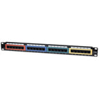 INTELLINET 24-Port, UTP, 1U Cat5e barvno kodirani patch panel
