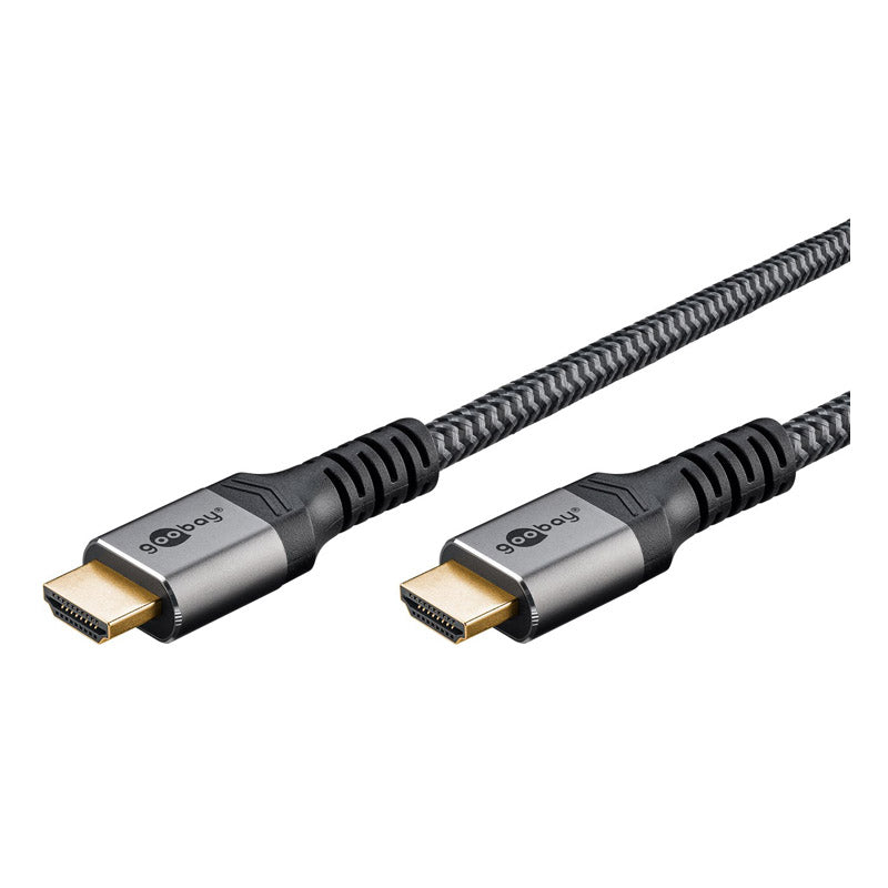 GOOBAY Ultra High Speed ​​HDMI (M/M) 2.1 8K 60Hz 5m z Ethernet pozlačen, pleten z zaščito pred pregibanjem kabla