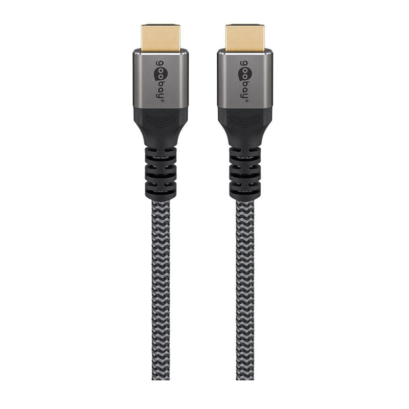 GOOBAY Ultra High Speed ​​HDMI (M/M) 2.1 8K 60Hz 5m z Ethernet pozlačen, pleten z zaščito pred pregibanjem kabla