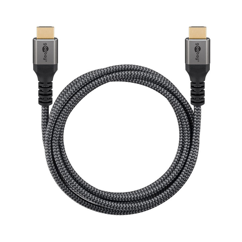 GOOBAY Ultra High Speed ​​HDMI (M/M) 2.1 8K 60Hz 5m z Ethernet pozlačen, pleten z zaščito pred pregibanjem kabla