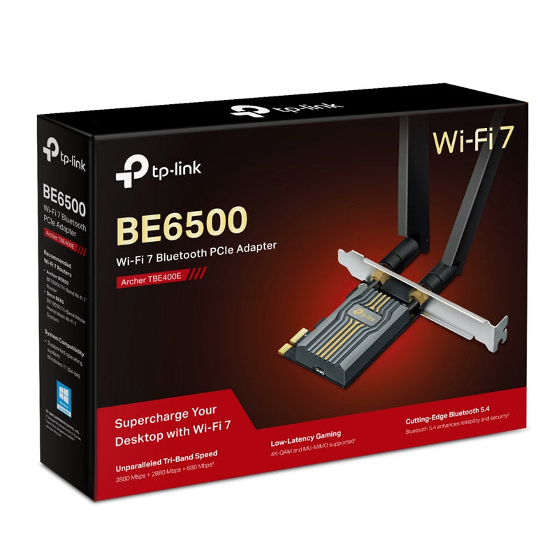 TP-LINK Archer TBE400E BE6500 WiFi7 Bluetooth 5.4 Tri-Band PCI express mrežna kartica