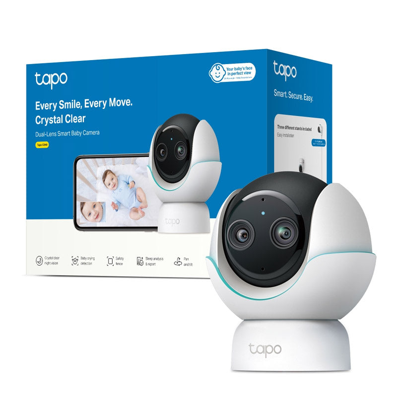 TP-LINK Tapo C840 4MP + 2MP dual QHD+FHD dvojna leča Wi-Fi Smart AI elektronska varuška bela nadzorna kamera