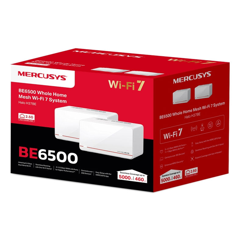 MERCURSYS HALO H37BE (2-pack) BE6500 Wireless Router / Access Point