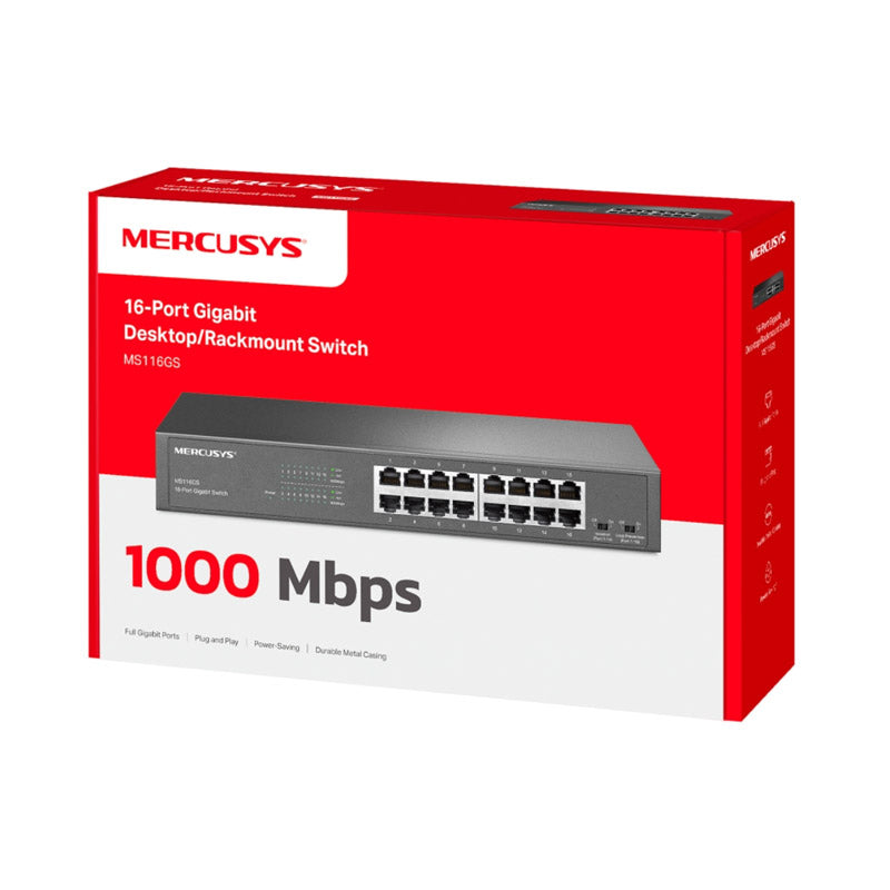 MERCUSYS MS116GS 16-Port Gigabit RJ45 mrežni switch