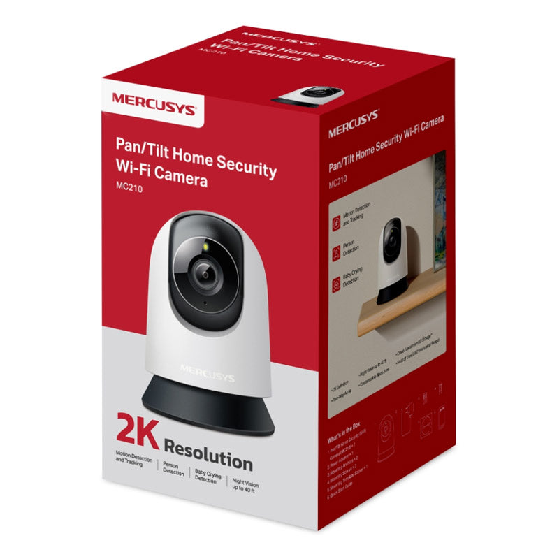 MERCUSYS MC210 3MP 2K 4mm možnost Pan/Tilt Wi-Fi notranja nadzorna kamera