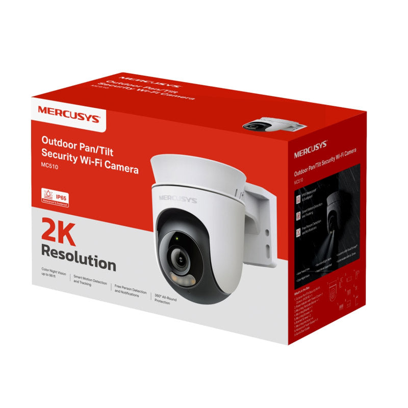 MERCUSYS MC510 3MP 2K možnosti Pan/Tilt Wi-Fi zunanja nadzorna kamera