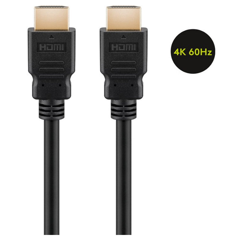GOOBAY High Speed ​​HDMI (M/M) 2.0 4K 60Hz 20m z Ethernet pozlačen črn kabel