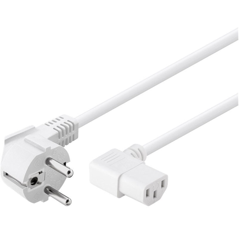 GOOBAY CEE 7/7 90° / IEC C13 90° 250V(AC) 3m bel kotni napajalni kabel
