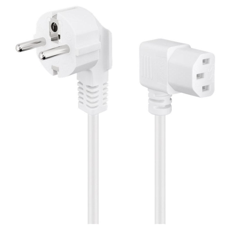 GOOBAY CEE 7/7 90° / IEC C13 90° 250V(AC) 3m bel kotni napajalni kabel