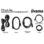 IIYAMA ProLite XCB3497WQSNPH-B1 86,7cm (34") UWQHD VA 120Hz HDMI/DP/USB-C/RJ-45 kamera zvočniki ukrivljen monitor