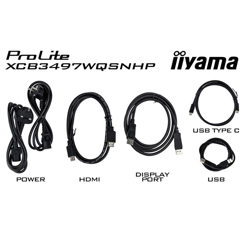 IIYAMA ProLite XCB3497WQSNPH-B1 86,7cm (34") UWQHD VA 120Hz HDMI/DP/USB-C/RJ-45 kamera zvočniki ukrivljen monitor