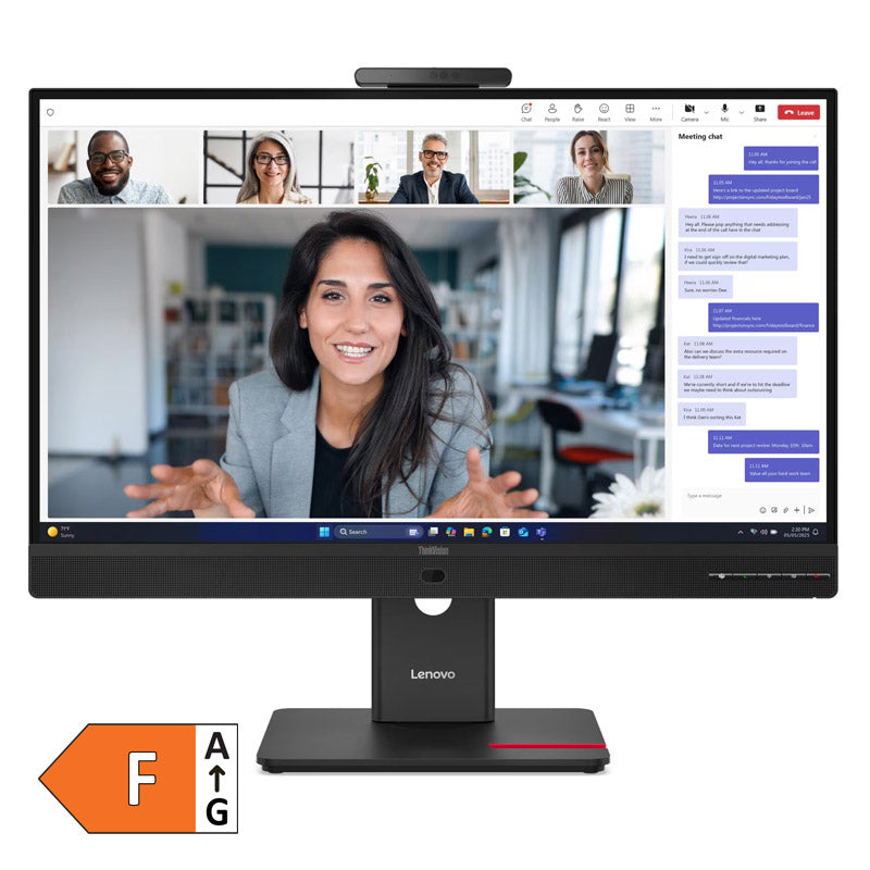LENOVO ThinkVision T27QD-4v 27" (68,58cm) QHD IPS DP/HDMI/USB-C/LAN zvočniki kamera monitor