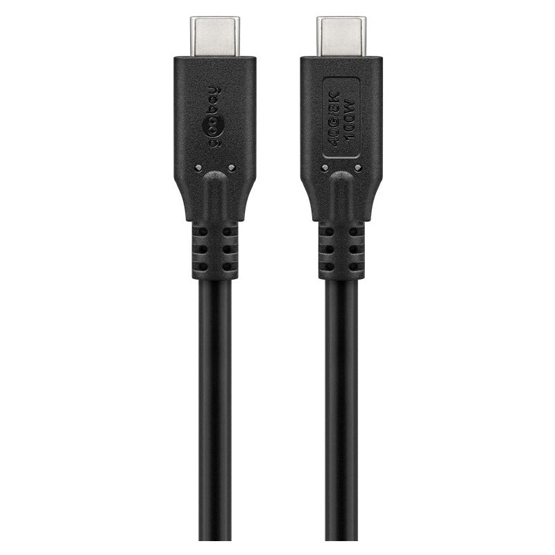 GOOBAY USB-C na USB-C USB40 2m 100W 40Gbit/s črn napajalni kabel