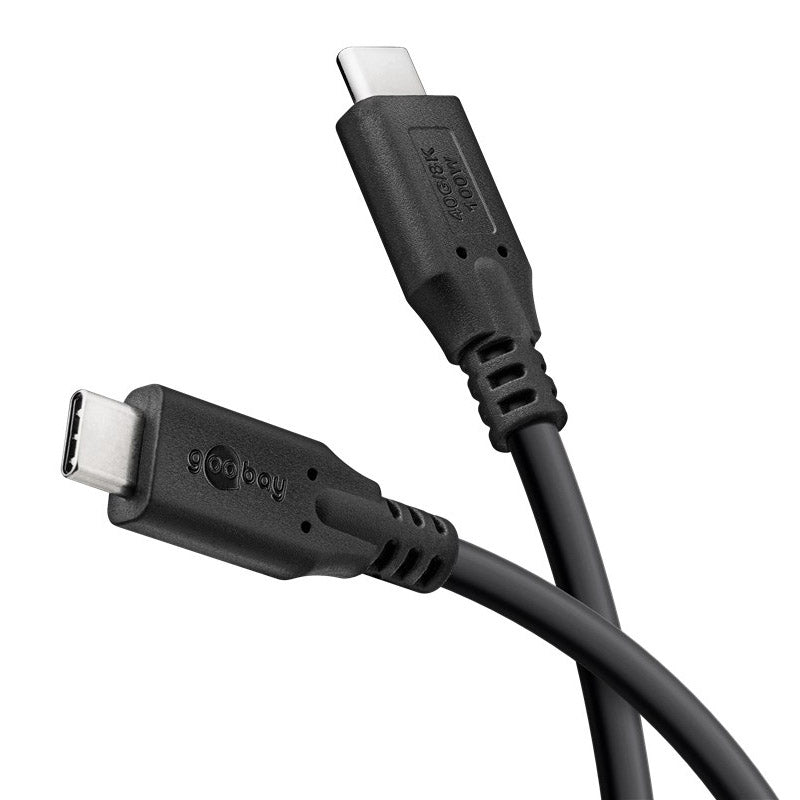 GOOBAY USB-C na USB-C USB40 2m 100W 40Gbit/s črn napajalni kabel