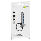 GOOBAY USB-C na 4x USB 3.2 A siv 2iN1 USB hub