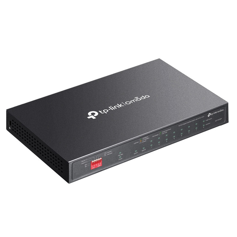 TP-LINK Omada DS110GMP 10-port 9xGbE 8xPoE+ RJ45 1x GbE SFP/RJ45 Combo Unmanaged mrežno stikalo switch