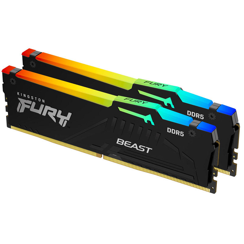 KINGSTON Fury Beast 64GB (2x32GB) 5600MT/s DDR5 CL40 EXPO/XMP KF556C40BB2AK2-64 RGB ram pomnilnik