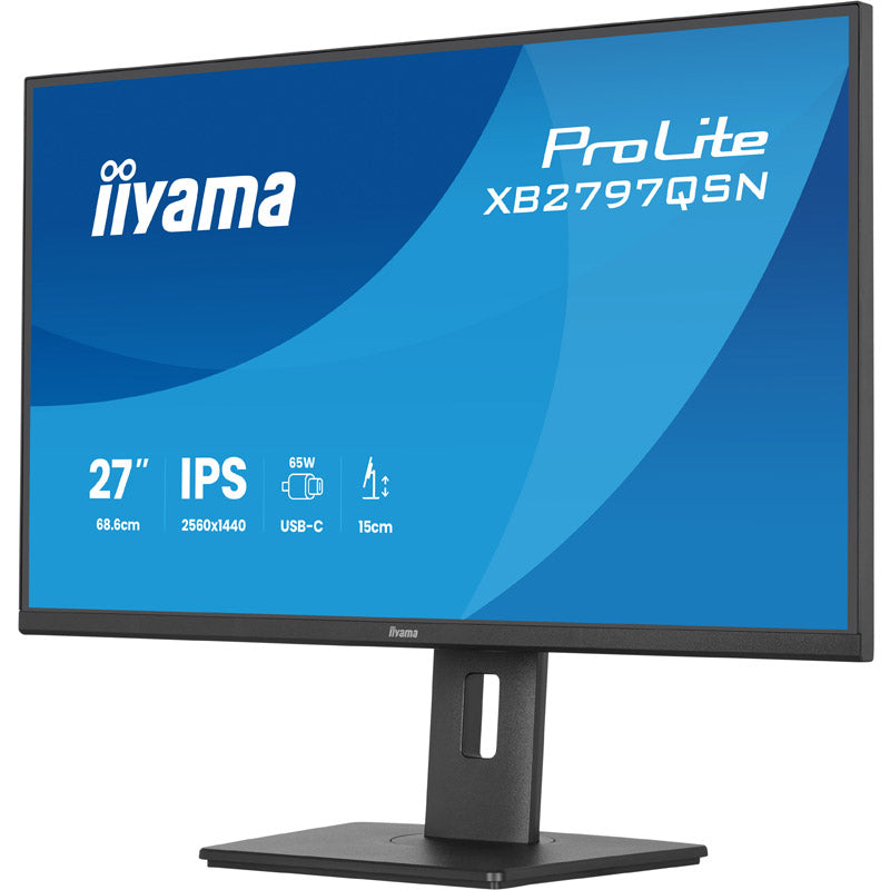 IIYAMA ProLite XB2797QSN-B1 68,5cm (27") QHD IPS 75Hz DP/HDMI/USB-C zvočniki monitor