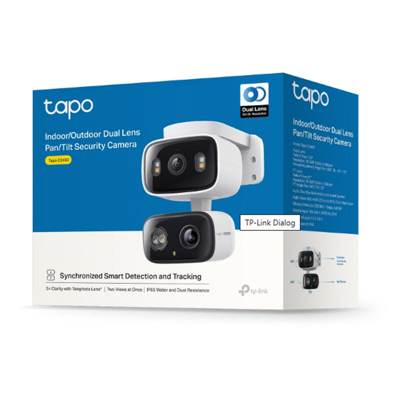 TP-LINK Tapo C246D Dual Lens 2K 3MP WiFi bela pan/tilt notranja/zunanja nadzorna kamera