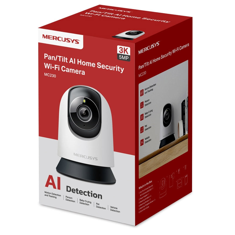 MERCUSYS MC230 5MP 3K 4mm Pan/Tilt Wi-Fi notranja nadzorna kamera