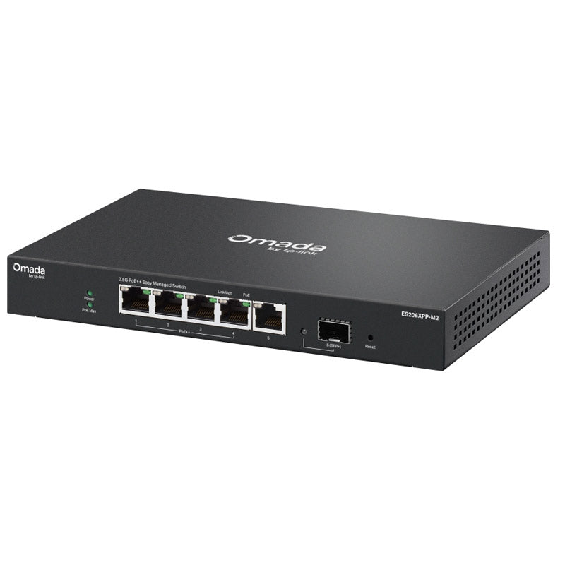 TP-LINK Omada ES206XPP-M2 5-port 2.5G RJ45 1x10GbE SFP+ 4xPoE++ L2  Easy Managed mrežno stikalo switch