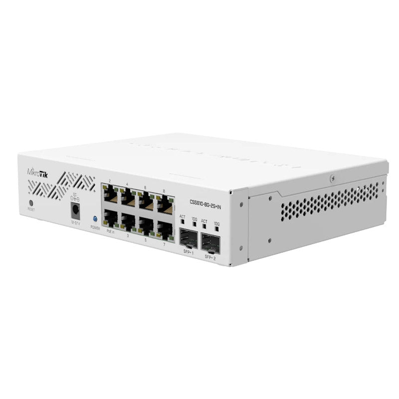 MIKROTIK CSS610-8G-2S+IN 8-port RJ45 2x 10G SFP+ Smart mrežno stikalo switch