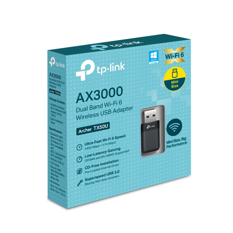 TP-LINK Archer TX50U AX3000 WiFi6 Dual-Band USB mrežna kartica