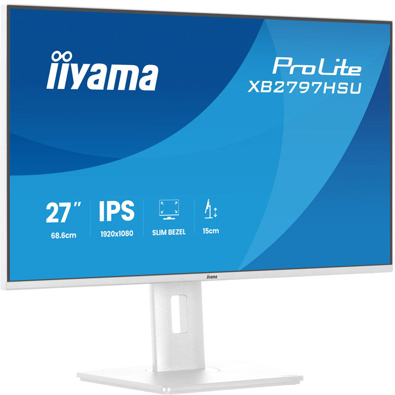 IIYAMA ProLite XB2797HSU-W1 68,5cm (27") FHD IPS 120Hz HDMI/DP/RJ-45/USB HUB zvočniki bel monitor
