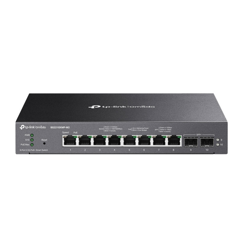 TP-LINK Omada SG2210XMP-M2 10-port (8x 2.5G PoE+ 2x 10G SFP+) RJ45 Smart mrežno stikalo switch