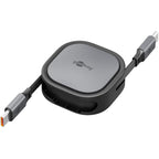 GOOBAY USB-C na USB-C 1m 60W 480Mbit/s bel samonavijalni podatkovni in polnilni kabel