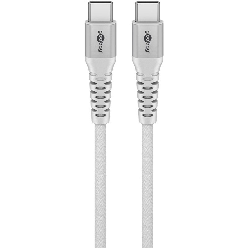 GOOBAY USB-C na USB-C 3m 60W 480Mbit/s bel Supersoft tekstilni podatkovni in polnilni kabel