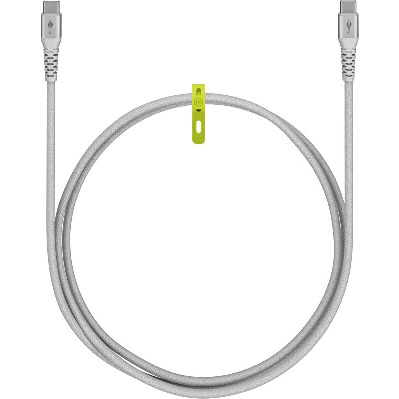 GOOBAY USB-C na USB-C 3m 60W 480Mbit/s bel Supersoft tekstilni podatkovni in polnilni kabel
