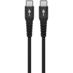 GOOBAY USB-C na USB-C 1m 60W 480Mbit/s črn Supersoft tekstilni podatkovni in polnilni kabel