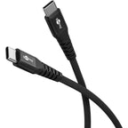 GOOBAY USB-C na USB-C 1m 60W 480Mbit/s črn Supersoft tekstilni podatkovni in polnilni kabel