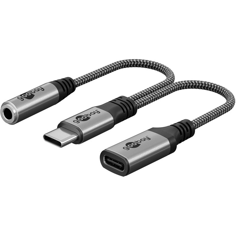GOOBAY USB-C na USB-C (Ž) na 3,5mm AUX adapter