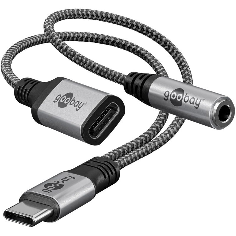 GOOBAY USB-C na USB-C (Ž) na 3,5mm AUX adapter