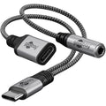 GOOBAY USB-C na USB-C (Ž) na 3,5mm AUX adapter
