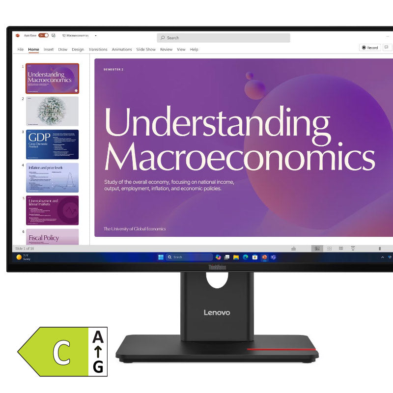 LENOVO ThinkVision T24-40 60,45cm (23,8") FHD IPS DP/HDMI/USB-C zvočniki monitor 64B9GAT1EU