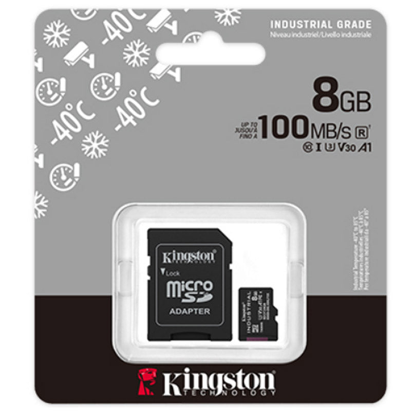 KINGSTON Industrial microSD 8GB Class10 UHS-I U3 V30 A1 SD adapter SDCIT2/8GB spominska kartica
