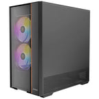 ANTEC Flux Rear midi-ATX ARGB okno leseno črno/rjavo gaming ohišje
