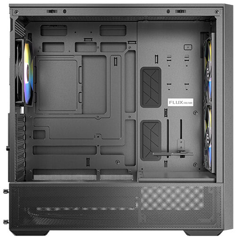 ANTEC Flux Rear midi-ATX ARGB okno leseno črno/rjavo gaming ohišje