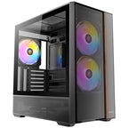 ANTEC Flux Rear midi-ATX ARGB okno leseno črno/rjavo gaming ohišje